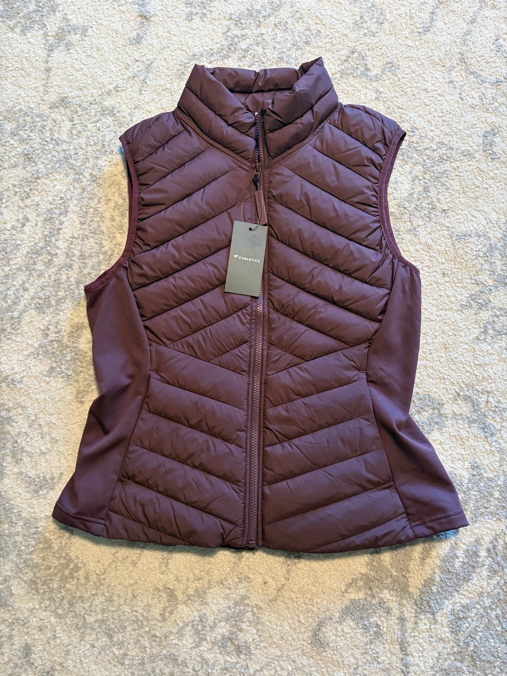Fabletics Women's Quilted Vest in Plum